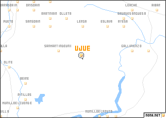 map of Ujué