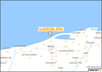 map of Ujungblang