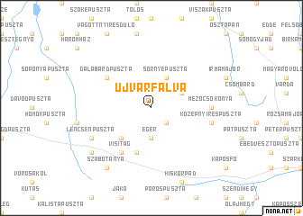 map of Újvárfalva