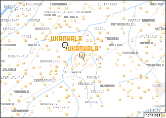 map of Ukānwāla