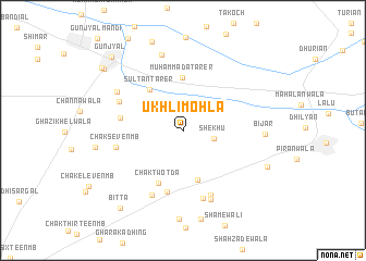 map of Ukhli Mohla
