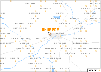 map of Ukmergė