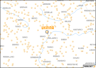 Ukrina (Bosnia and Herzegovina) map - nona.net