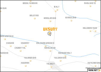 map of Uksuny