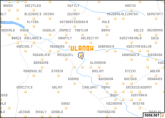 map of Ulanów