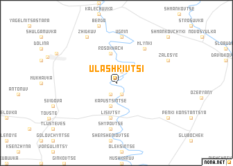 map of Ulashkivtsi