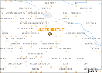 map of Ulatowo Żyły