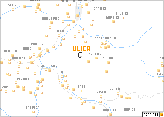 map of Ulica