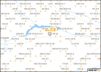 map of Úlice