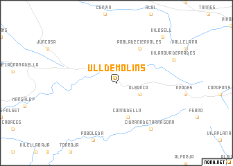 map of Ulldemolins