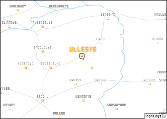 map of Ullesʼye