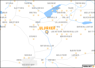 map of Ulvåker