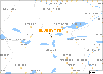 map of Ulvshyttan