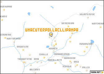 map of Umacuterpo Llacllipampa