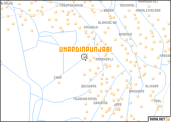 map of Umar Dīn Punjābi