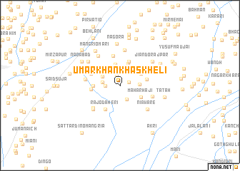 map of Umar Khān Khāskheli