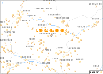 map of Umarzai Zhāwar