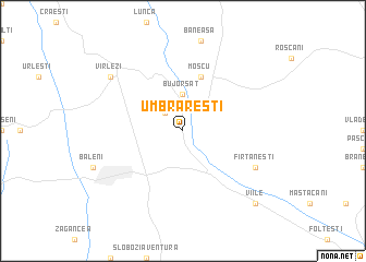 map of Umbrăreşti