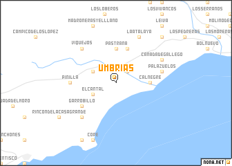 map of Umbrías