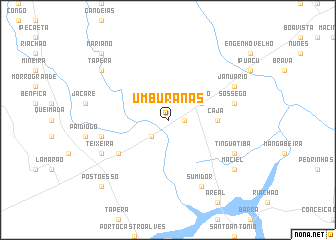 map of Umburanas