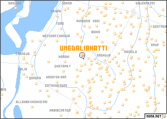 map of Umed Ali Bhatti