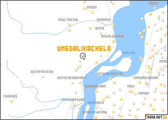 map of Umed Ali Kachela