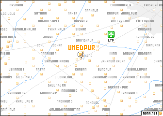 map of Umedpur