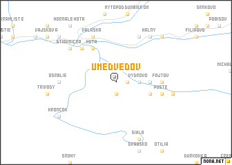 map of U Medveďov