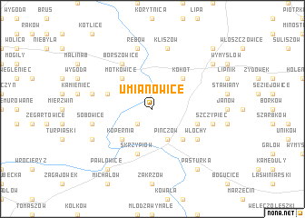 map of Umianowice