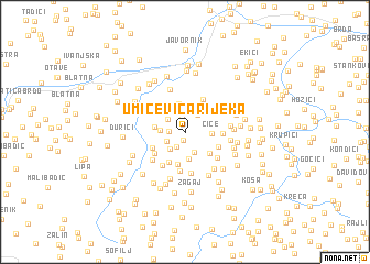 map of Umićevica Rijeka