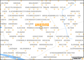 map of Umienino