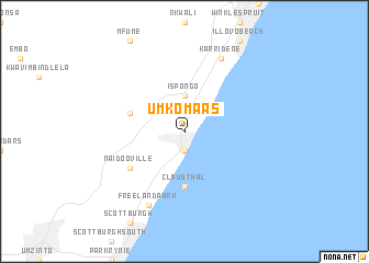 map of Umkomaas