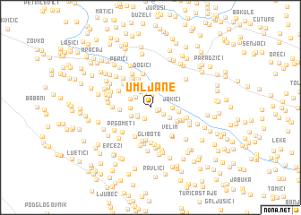 map of Umljane