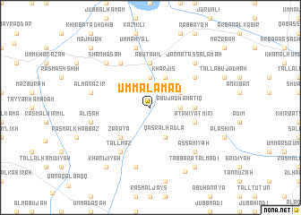 map of Umm al ‘Amad