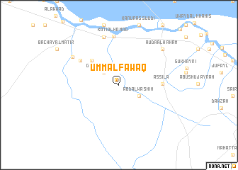 map of Umm al Fawāq