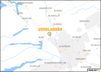 map of Umm al Ḩamām