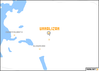 map of Umm al ‘Iz̧ām