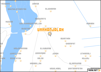 map of Umm Ḩanjalah