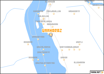 map of Umm Ḩarāz