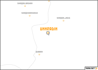 map of Umm Radīm