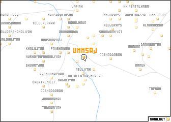 map of Umm Sāj
