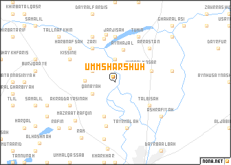 map of Umm Sharshūḩ