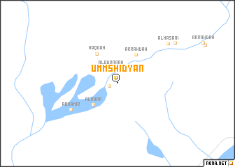 map of Umm Shidyān