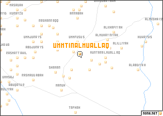 map of Umm Tīn al Mu‘allaq