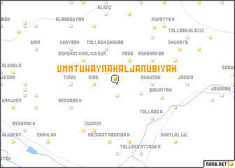 map of Umm Tuwaynah al Janūbīyah