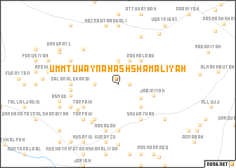 map of Umm Tuwaynah ash Shamālīyah