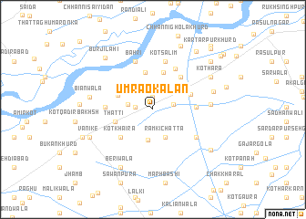 map of Umrāo Kalān