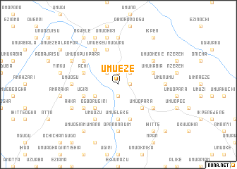 map of Umu Eze