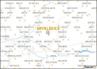 map of Úmyslovice