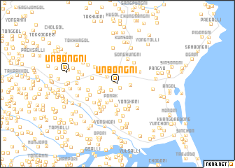 map of Ŭnbong-ni